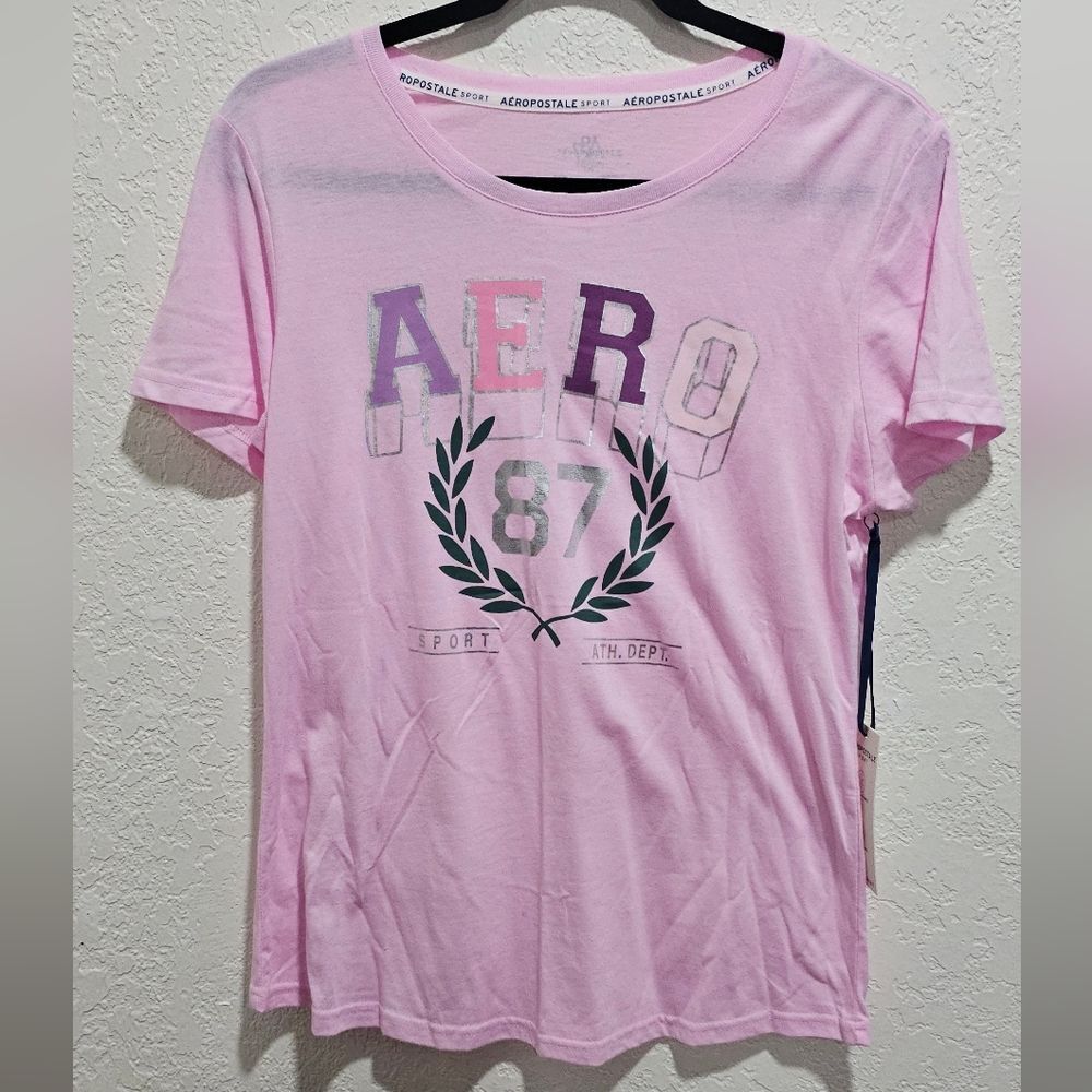 Aeropostale Sport Light Pink Tee Large